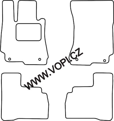 Přesné gumové koberce béžové / šedé Mercedes W221 S-klasse 2005 -> original fixace